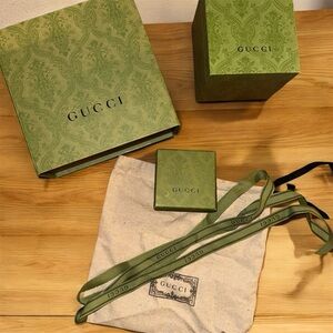 Gucci Olive Green Box Collection - EMPTY, with one dustbag and one ribbon